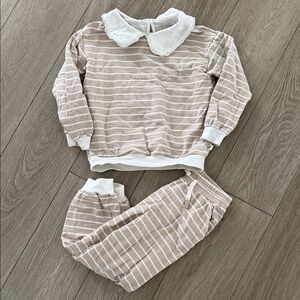 Easy Peasy Organic sweatshirt and sweatpants matching set size 5T